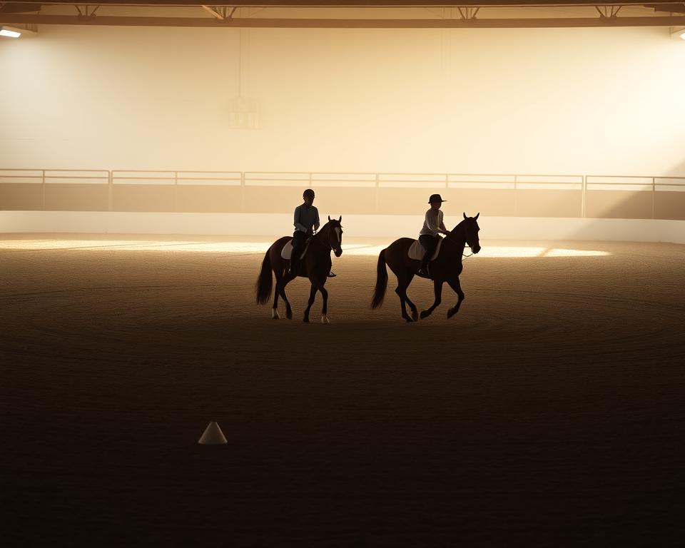 Abstände beim Reiten in der Reitbahn