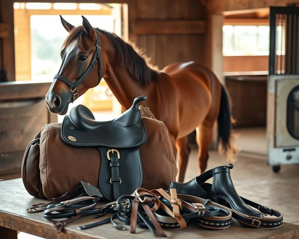 Ausrüstung für Jungpferde Einreiten