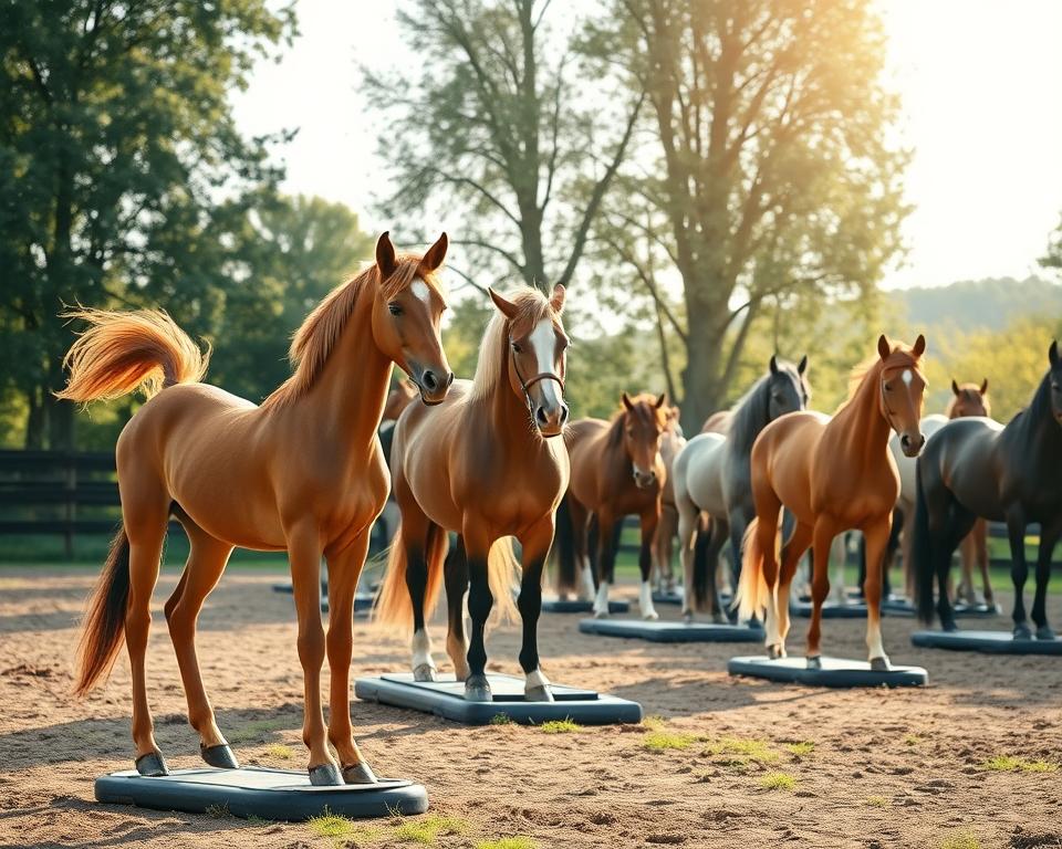 Balance Pad Training für Pferde verschiedener Altersgruppen