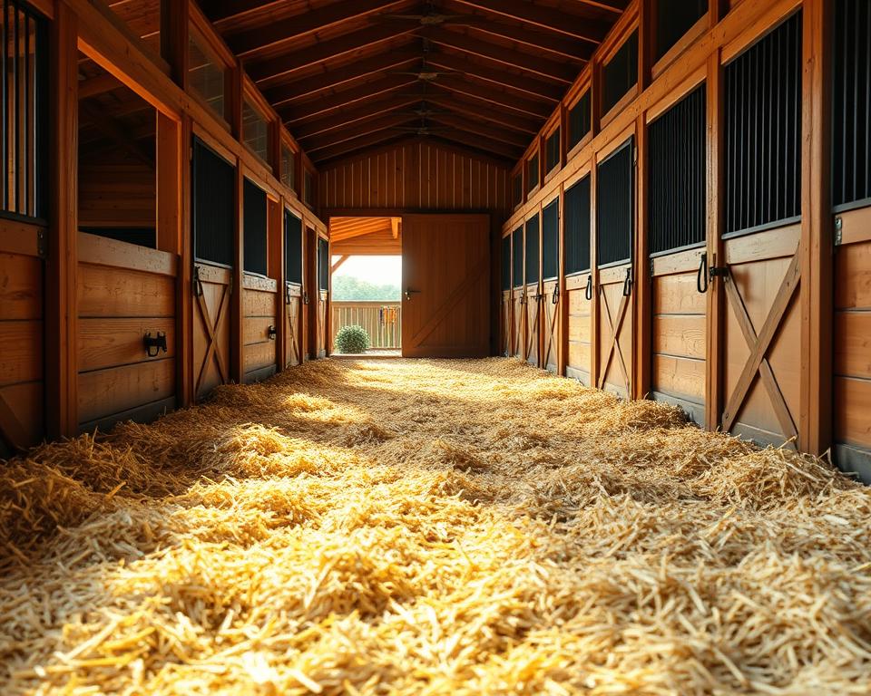 Einstreuwechsel Häufigkeit im Pferdestall