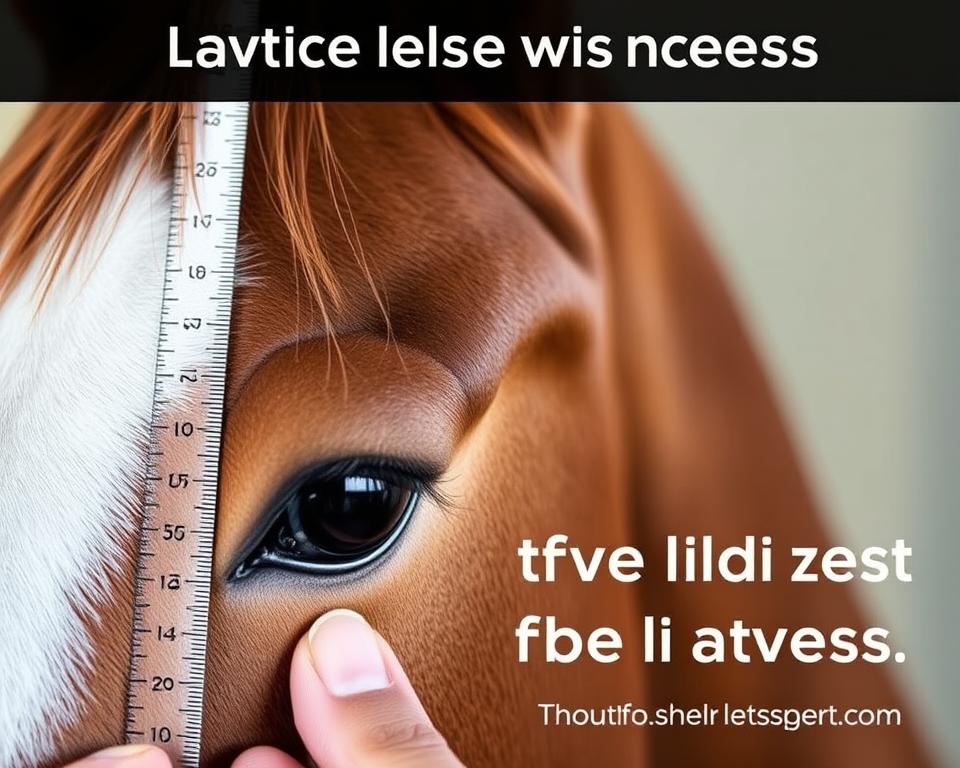 Fliegenohren Größenmessung beim Pferd