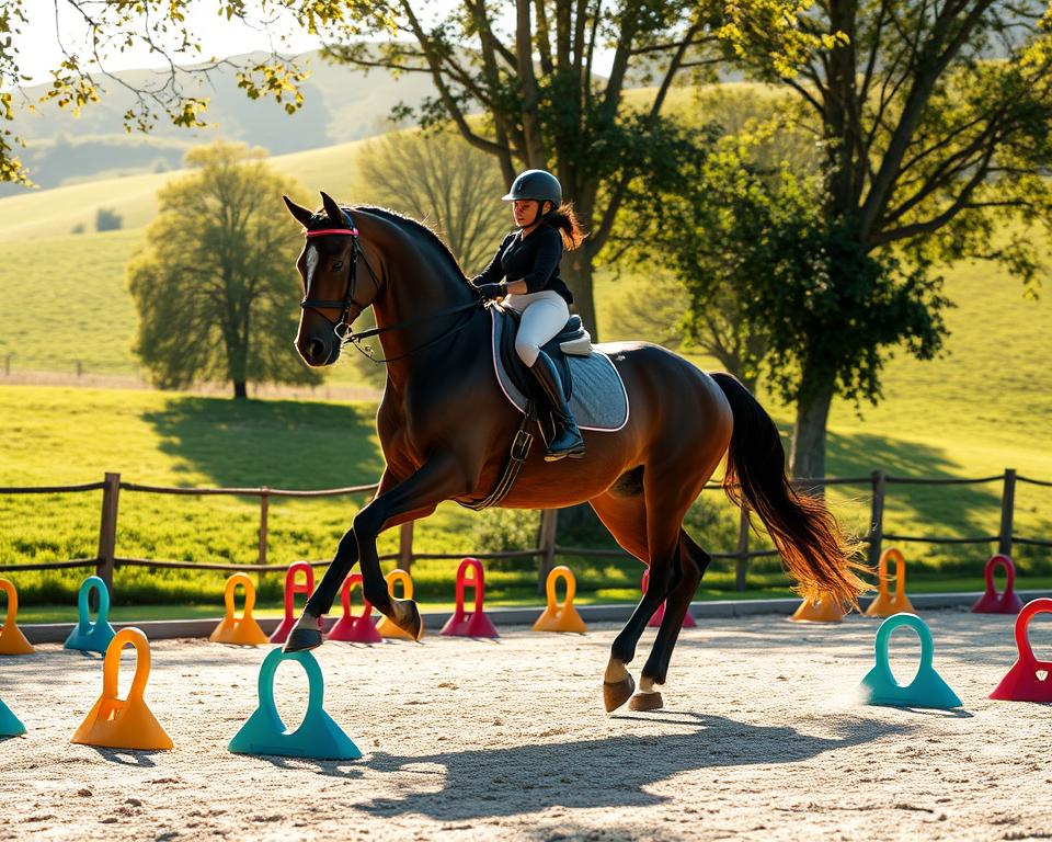 Fortgeschrittene Trabstangenübungen mit Cavaletti