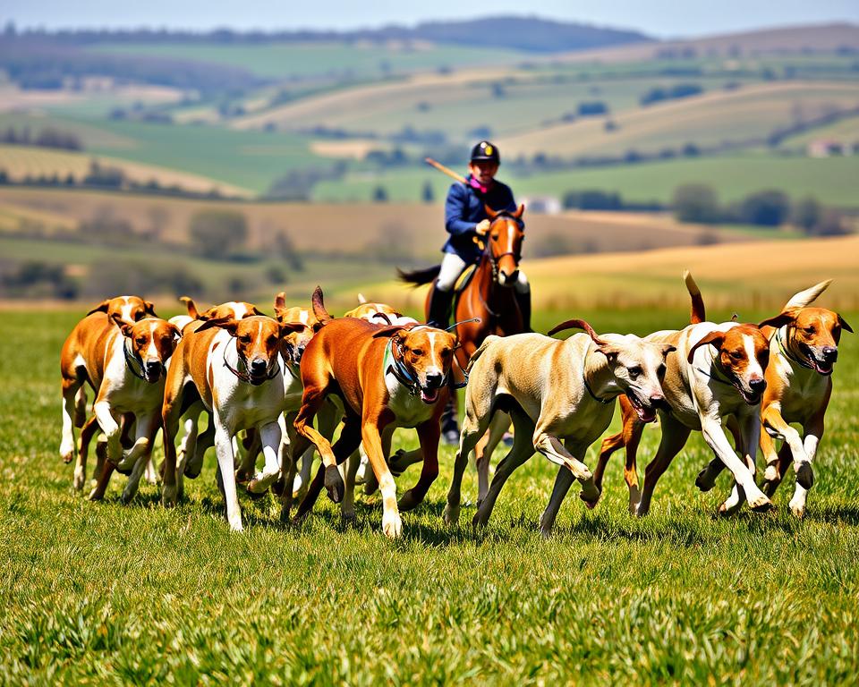 Foxhounds bei der Jagd