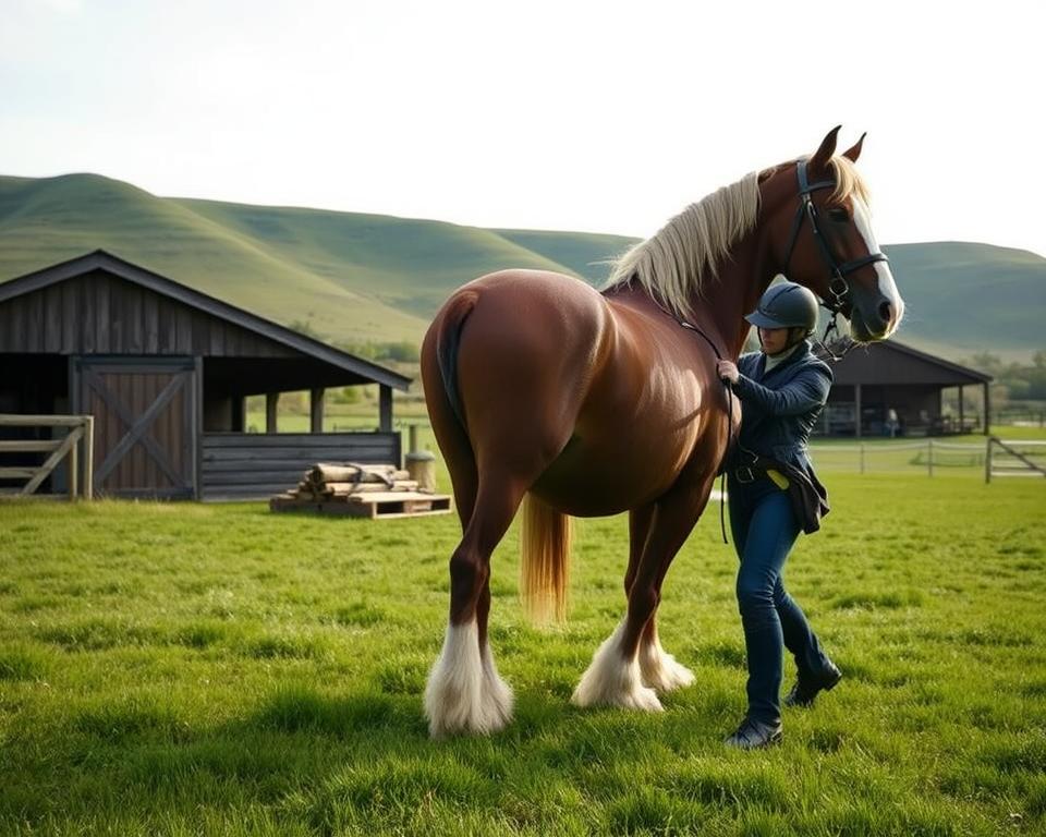 Kaltblutpferde Training