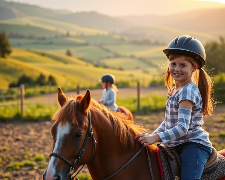 Kinder lernen Reiten Grundlagen