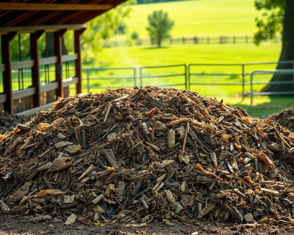 Kompostierung von Pferdemist