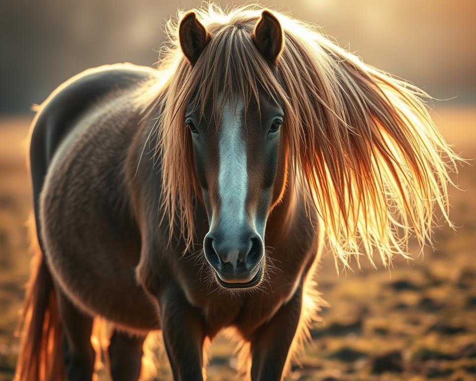 Pferd mit Langhaarigkeit bei Cushing