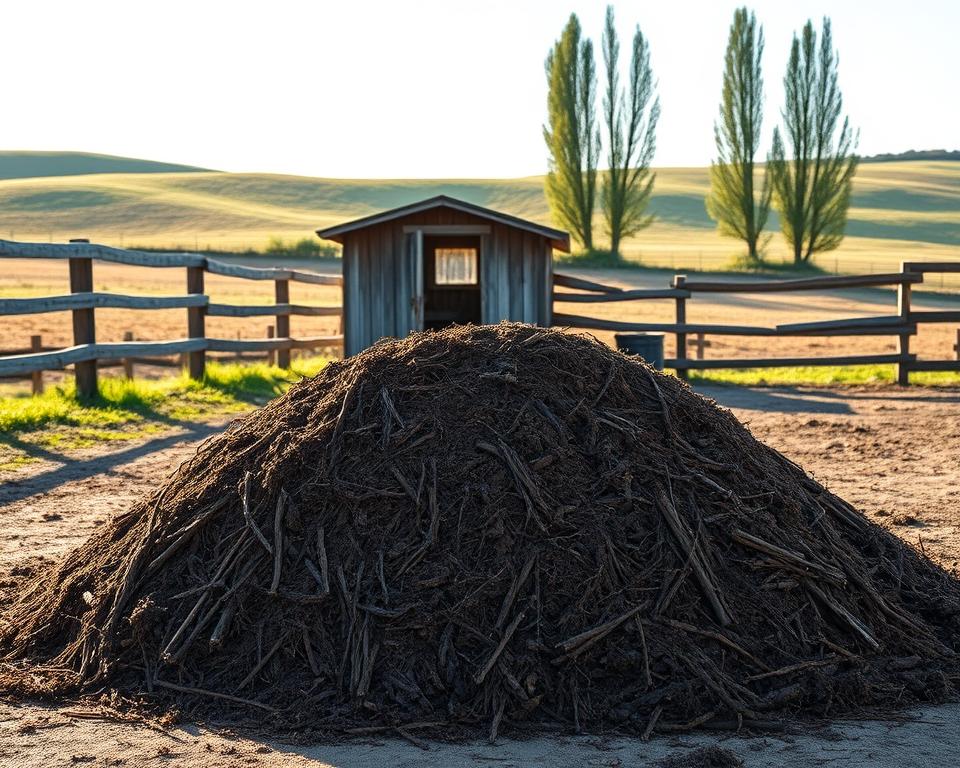 Pferdemist Lagerung und Aufbereitung