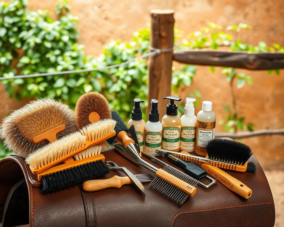 Pferdepflege Utensilien