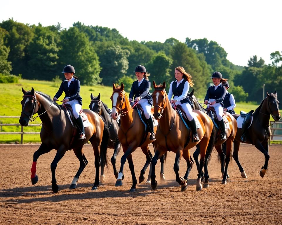 Quadrille Teambildung im Reitsport Quadrille Teambildung im Reitsport