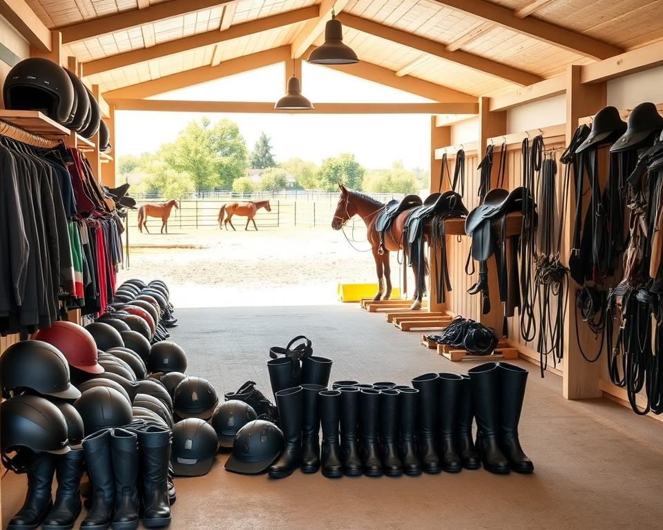 Reitausrüstung für Pferdeverleih