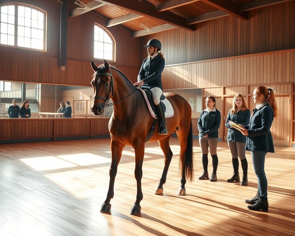 Reitkommandos in der Reitbahn