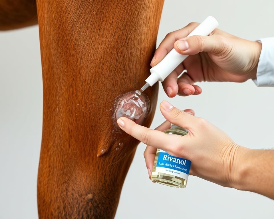 Rivanol Wirkung bei Pferdeverletzungen