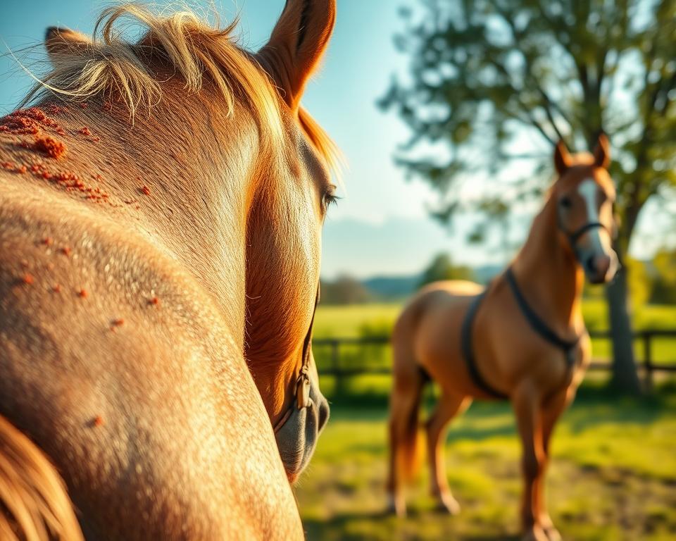 Saisonaler Milbenbefall Pferd