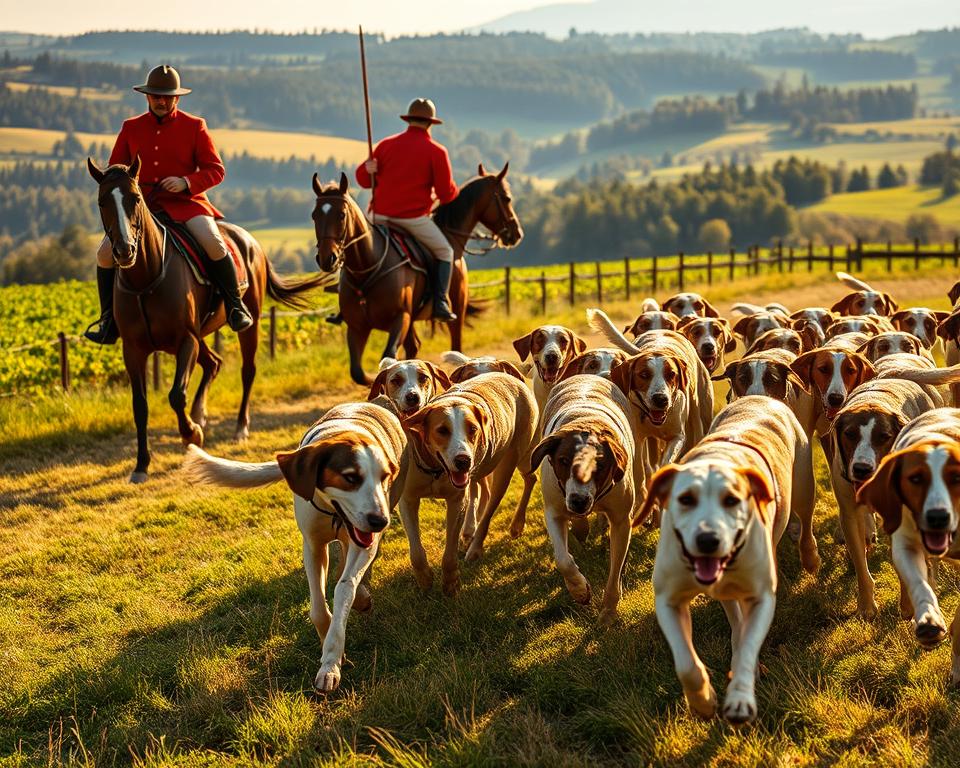 Schleppjagd Demonstration