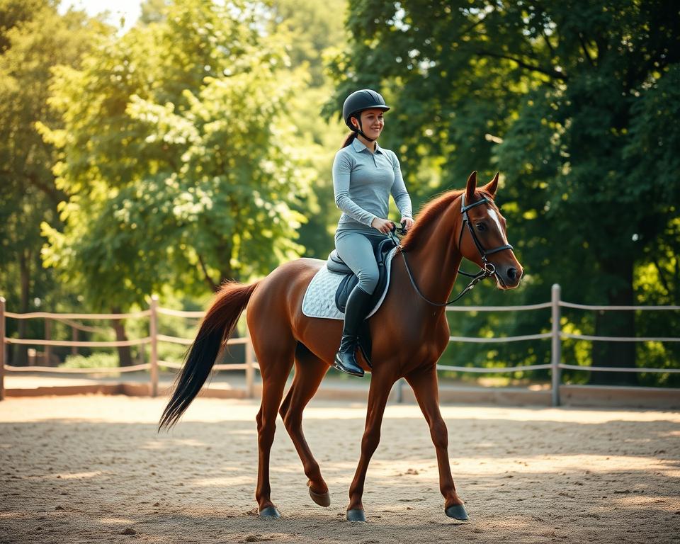 Sicherheit beim Einreiten von Pferden
