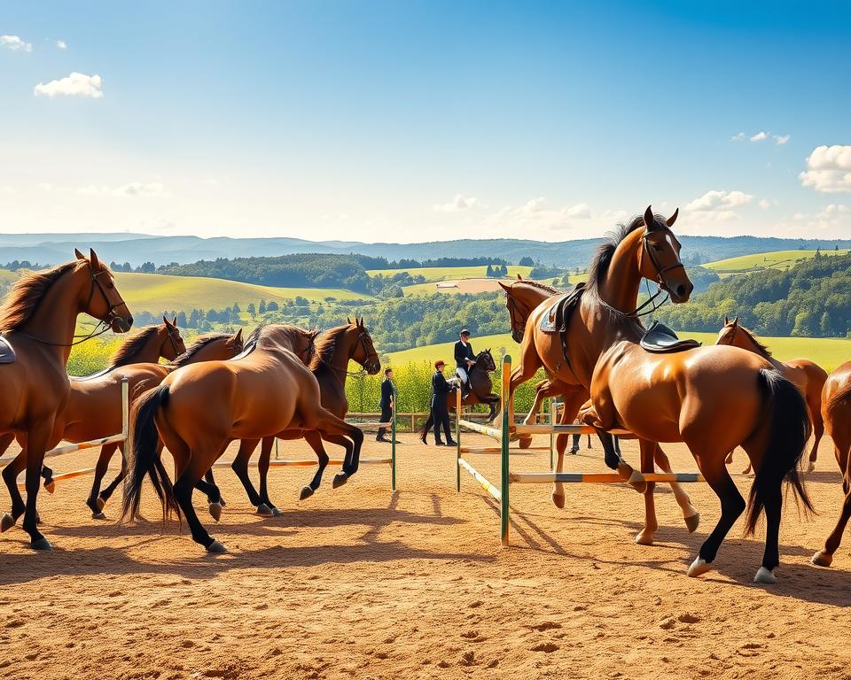 Springpferde Rassen im Wettkampf Springpferde Rassen im Wettkampf