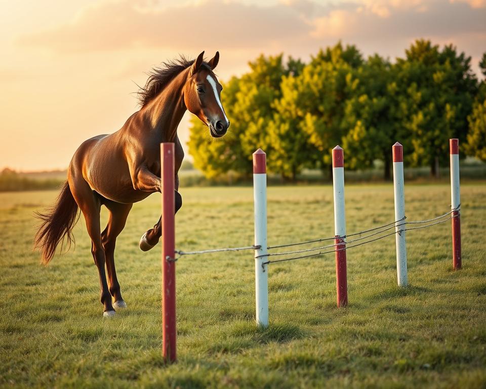 Trabstangentraining für Jungpferde