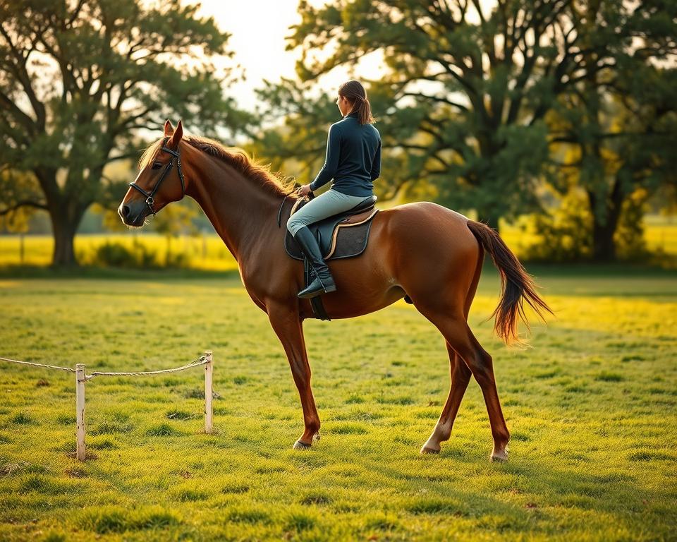 Übungen Einreiten mit Jungpferd