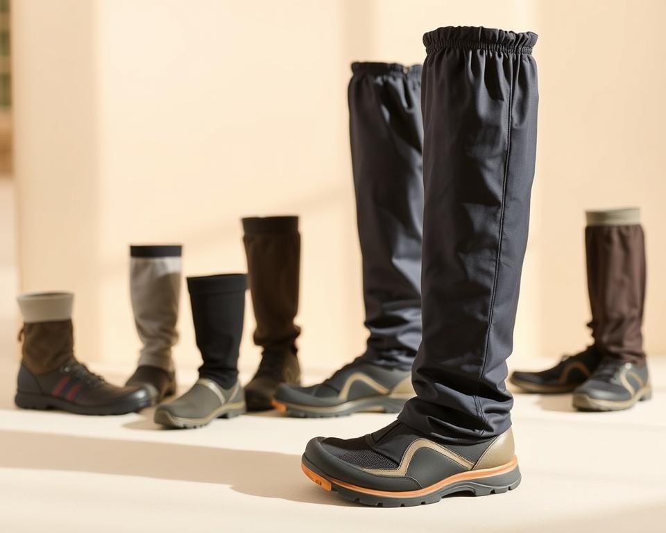 Verschiedene Gamaschentypen im Vergleich