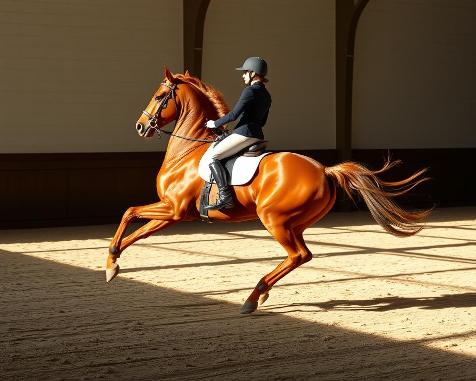 Voltigierpferd in Aktion