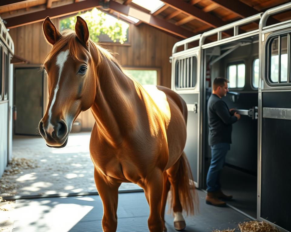 Vorbereitung Pferdetransport