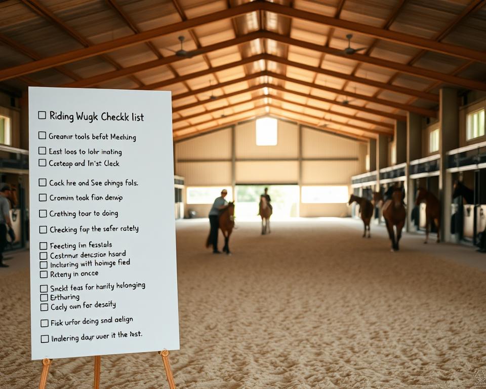 Vorbereitung Reithalle Checkliste Vorbereitung Reithalle Checkliste