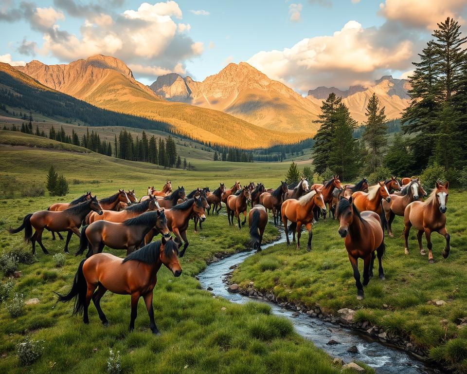 Wildpferde in Naturschutzgebieten
