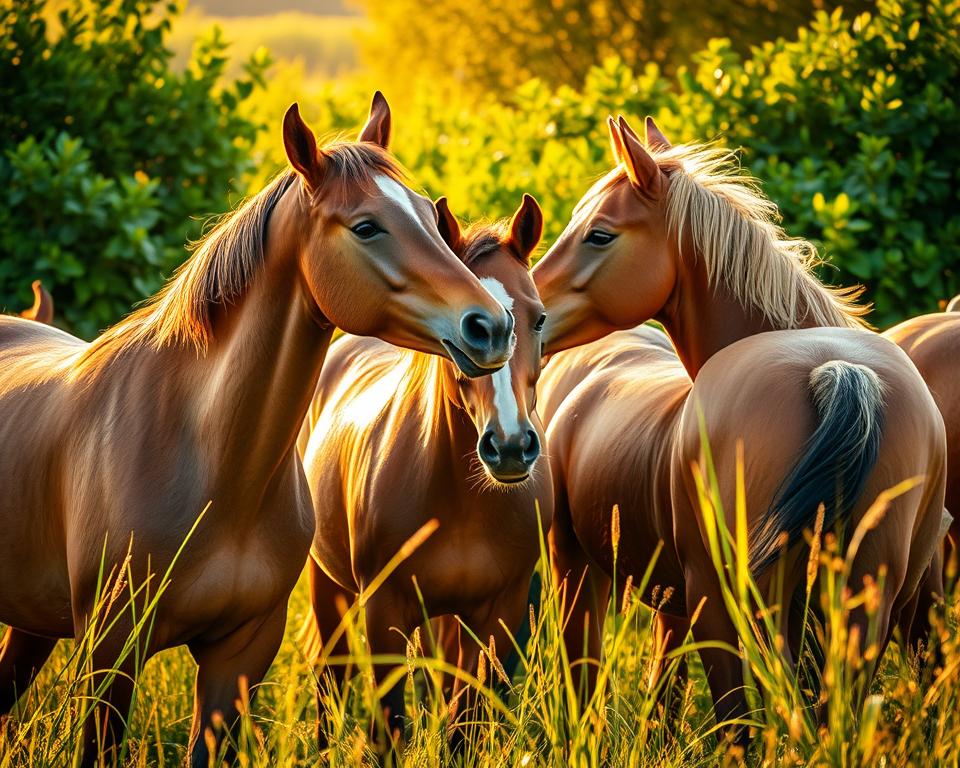 Zutrauliche Pferde Körpersprache