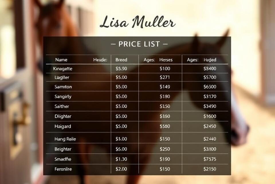 was kostet ein pferd von lisa müller?