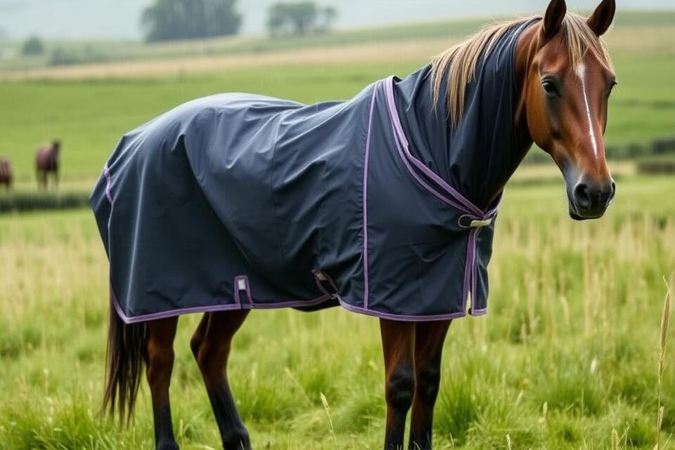 welche regendecke auf nasses pferd?