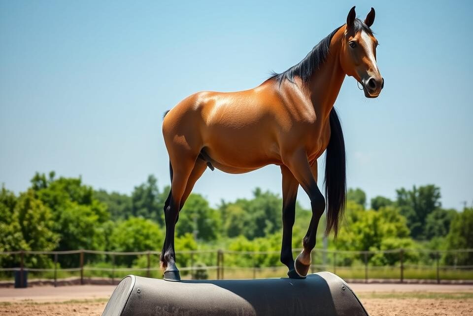 wie lange darf ein pferd auf einem balance pad bleiben?