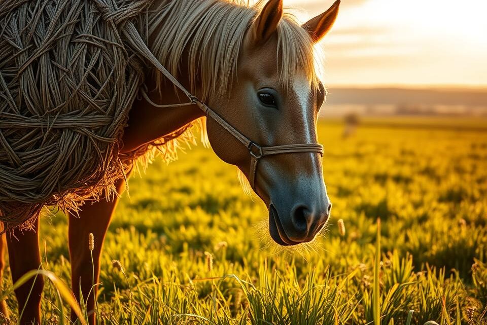 wie lange frisst ein pferd mit heunetz?
